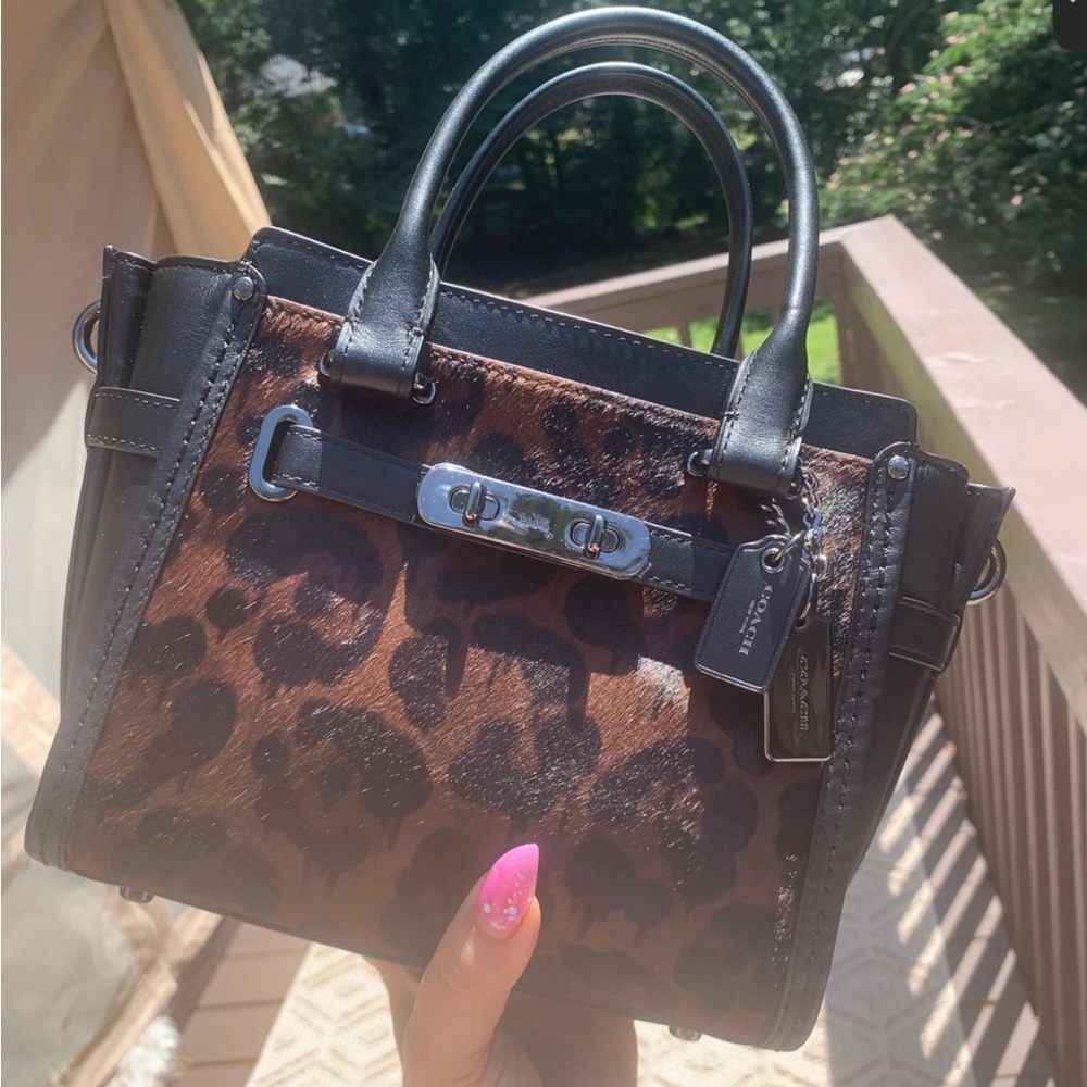 SOLD***Coach calf hair mini swagger
